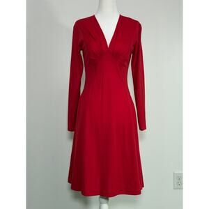 Styleworks Vintage Red Fit & Flare Retro Dress Size Large/ Coquette 80s 90s Prep